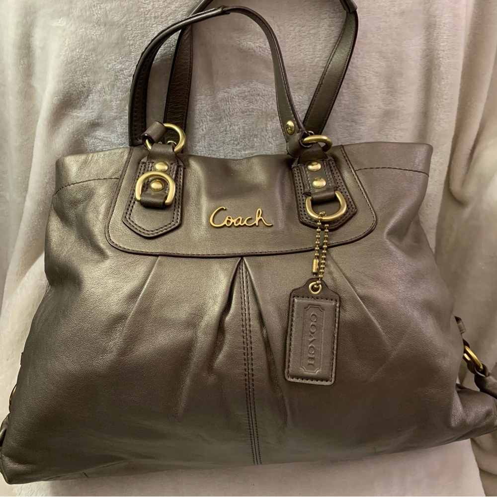 Coach Ashley Large Leather Satchel Handbag